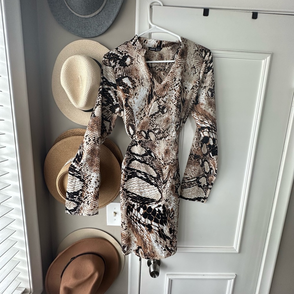 Snakeskin print dress